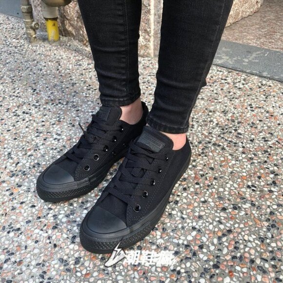 CONVERSE Chuck Taylor All Star Mono Canvas Low Top in Black Monochrome - Picture 2 of 8
